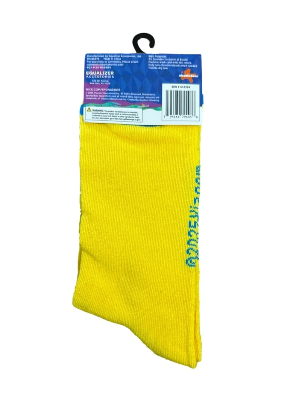SpongeBob SquarePants Yellow Crew Socks